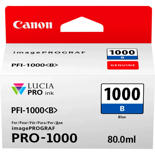 Canon PFI-1000 B - 80 ml - blu - originale - serbatoio inchiostro - per imagePROGRAF PRO-1000